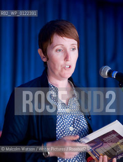 Latitude Festival, Suffolk. Literature tent...Catherine OFlynn reads to the audience.....copyright©Malcolm Watson/Writer Pictures/Rosebud2