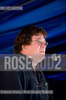 Latitude Festival, Suffolk. Literature tent...John Burnside reads to the audience.....copyright©Malcolm Watson/Writer Pictures/Rosebud2