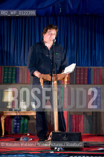 Latitude Festival, Suffolk. Literature tent...John Burnside reads to the audience.....copyright©Malcolm Watson/Writer Pictures/Rosebud2