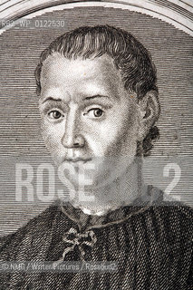 Niccolò di Bernado dei Machiavelli (May 3, 1469 – June 21, 1527) Florentine political philosopher, musician, poet, and romantic comedic playwright. Machiavelli was also a key figure in the Renaissance and the development of realist political theory...Copyright©NMG/Writer Pictures/Rosebud2