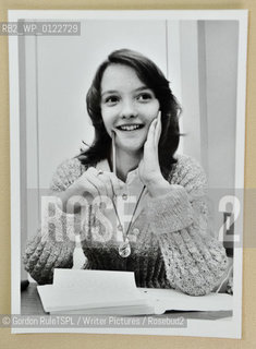 Lindsay Brown, (now Lindsay MacLeod) 12 year old novelist, in Glasgow, Scotland, November 2, 1978...Copyright©Gordon RuleTSPL/Writer Pictures/Rosebud2