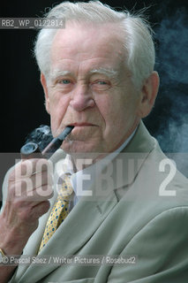 Scottish writer Magnus Magnusson at the Edinburgh International Book Festival...Copyright©Pascal Saez/Writer Pictures/Rosebud2