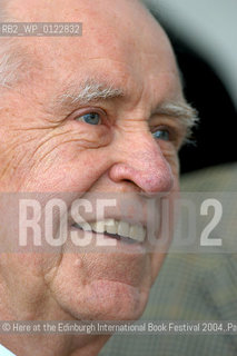 25 August 2004- Edinburgh, UK- Iceland-born scottish  writer, broadcaster and journalist Magnus Magnusson. He is the author of The Vikings, a history of the Viking era..©Here at the Edinburgh International Book Festival 2004..Pascal Saez/Writer Pictures/Rosebud2