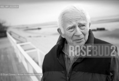 Norman Mailer on his porch in Provincetown, Cape Cod...Copyright©Stuart Conway/Writer Pictures/Rosebud2