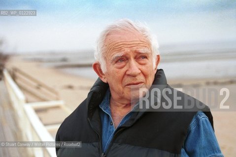 Norman Mailer on his porch in Provincetown, Cape Cod...Copyright©Stuart Conway/Writer Pictures/Rosebud2