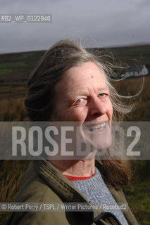 Author Sara Maitland, her isolated cottage in moorland in Galloway in the background..29th Oct 2008....Copyright©Robert Perry/TSPL/Writer Pictures/Rosebud2