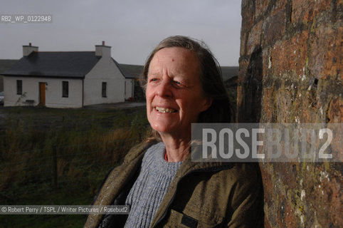 Author Sara Maitland, her isolated cottage in moorland in Galloway in the background..29th Oct 2008....Copyright©Robert Perry/TSPL/Writer Pictures/Rosebud2