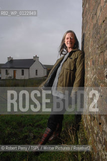 Author Sara Maitland, her isolated cottage in moorland in Galloway in the background..29th Oct 2008....Copyright©Robert Perry/TSPL/Writer Pictures/Rosebud2