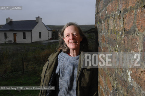 Author Sara Maitland, her isolated cottage in moorland in Galloway in the background..29th Oct 2008....Copyright©Robert Perry/TSPL/Writer Pictures/Rosebud2