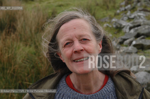 Author Sara Maitland, her isolated cottage in moorland in Galloway in the background...29th Oct 2008....Copyright©Robert Perry/TSPL/Writer Pictures/Rosebud2