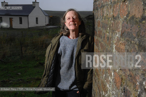 Author Sara Maitland, her isolated cottage in moorland in Galloway in the background..29th Oct 2008....Copyright©Robert Perry/TSPL/Writer Pictures/Rosebud2