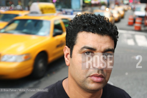 Fekkak Mamdouh, Moroccan-born American author and organizer, in Times Square, New York City, July 29, 2008. ..Copyright©Brian Palmer/Writer Pictures/Rosebud2