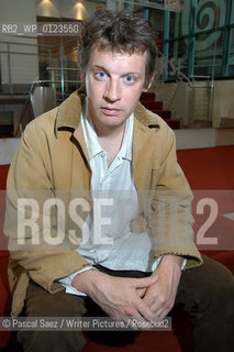 British writer Alexander Masters, author of Stuart - A life Backwards and winner of the Guardian First Book Award...The Debut Author festival at the Traverse theatre in Edinburgh....Copyright©Pascal Saez/Writer Pictures/Rosebud2