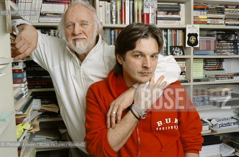 Richard Matheson in his library with his son, Richard Christian Matheson..©.PhotoBeth Gwinn/Writer Pictures/Rosebud2