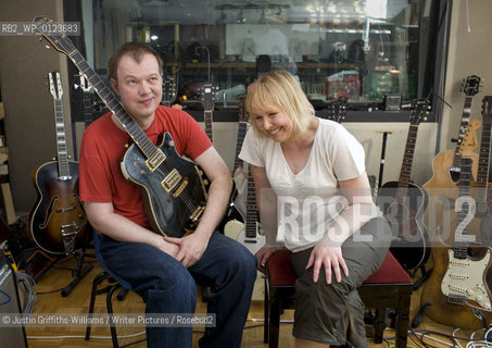 Grace Maxwell, partner of musician Edwyn Collins pictured at their recording studios in London ..copyright©Justin Griffiths-Williams/Writer Pictures/Rosebud2