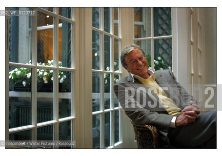 Peter Mayle, author photographed in the Dukes Hotel, London.. .copyright©Independent/Writer Pictures/Rosebud2