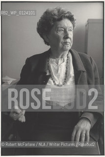 Australian author Christina Stead in her room at Newcastle University, NSW in approx. 1974....Copyright©Robert McFarlane/NLA/Writer Pictures/Rosebud2