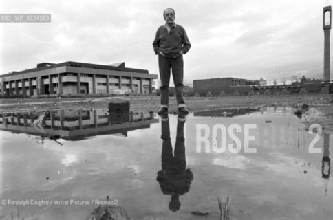 Scottish author and playwright Tom McGrath, photographed in the Gorbals area of Glasgow, April 1989.....Copyright©Randolph Caughie/Writer Pictures/Rosebud2