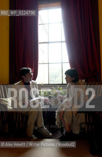 Events at the Borders Book Festival 2007, held in Melrose in the Scottish Borders...American Writer Claire Messud speaking with Stuart Kelly prior to her event...Copyright©Alex Hewitt/Writer Pictures/Rosebud2