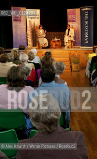 Events at the Borders Book Festival 2007, held in Melrose in the Scottish Borders...American Writer Claire Messud speaking with Stuart Kelly prior to her event...Copyright©Alex Hewitt/Writer Pictures/Rosebud2