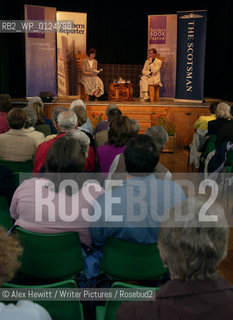 Events at the Borders Book Festival 2007, held in Melrose in the Scottish Borders...American Writer Claire Messud speaking with Stuart Kelly prior to her event...Copyright©Alex Hewitt/Writer Pictures/Rosebud2