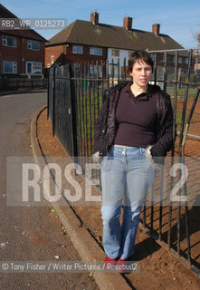 Debut Author Nicola Monaghan pictured on the Broxtove Estate in her home town of Nottingham. Her first novel The Killing Jar is inspired by the characters who lived around her as she grew up on estates like this one...Copyright©Tony Fisher/Writer Pictures/Rosebud2