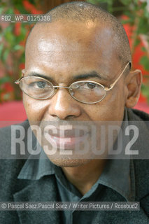 Guinean writer  Tierno Monenembo at the Salon du Livre (Book Fair) in Paris, March 2006..Copyright©Pascal Saez.Pascal Saez/Writer Pictures/Rosebud2