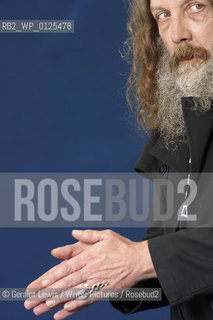 Alan Moore (aka Curt Vile, Venus Lounge, Jill de Ray, Sherlock Blue and Translucia Baboon), British comic book writer, at the 2010 Edinburgh International Book Festival, August 24, 2010...Copyright©Geraint Lewis/Writer Pictures/Rosebud2
