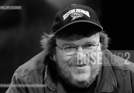 Michael Moore at the Edinburgh International Book Festival 2002....Copyright©Geraint Lewis/Writer Pictures/Rosebud2