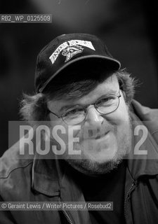 Michael Moore at the Edinburgh International Book Festival 2002....Copyright©Geraint Lewis/Writer Pictures/Rosebud2