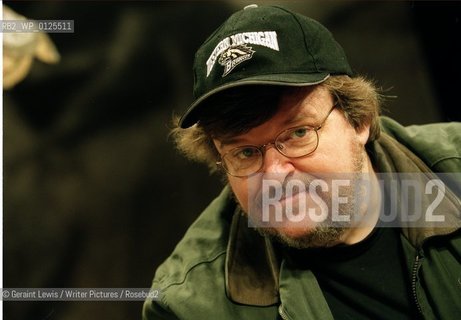 Michael Moore at the Edinburgh International Book Festival 2002....Copyright©Geraint Lewis/Writer Pictures/Rosebud2
