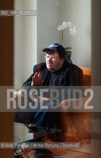 Author and Film-maker Michael Moore giving a press conference in London this morning with reference to his new book Dude, wheres my country?...Copyright©Andy Paradise/Writer Pictures/Rosebud2