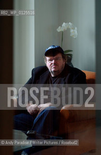 Author and Film-maker Michael Moore giving a press conference in London this morning with reference to his new book Dude, wheres my country?...Copyright©Andy Paradise/Writer Pictures/Rosebud2