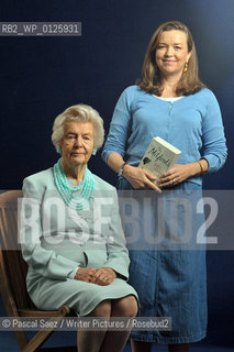 Charlotte Mosley(right) and Deborah Devonshire at The Edinburgh International Book Festival 2008..Copyright©Pascal Saez/Writer Pictures/Rosebud2