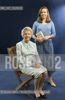 Charlotte Mosley, The Dowager Duchess of Devonshire with editor Deborah Devonshire at The Edinburgh International Book Festival 2008.Charlotte is the youngest of The Mitford Sisters and they have written a book about the collective correspondence of the sisters over eight decades about Twentieth Century life..Copyright©Geraint Lewis/Writer Pictures/Rosebud2