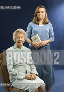 Charlotte Mosley, The Dowager Duchess of Devonshire with editor Deborah Devonshire at The Edinburgh International Book Festival 2008.Charlotte is the youngest of The Mitford Sisters and they have written a book about the collective correspondence of the sisters over eight decades about Twentieth Century life..Copyright©Geraint Lewis/Writer Pictures/Rosebud2