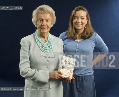 Charlotte Mosley, The Dowager Duchess of Devonshire with editor Deborah Devonshire at The Edinburgh International Book Festival 2008.Charlotte is the youngest of The Mitford Sisters and they have written a book about the collective correspondence of the sisters over eight decades about Twentieth Century life..Copyright©Geraint Lewis/Writer Pictures/Rosebud2