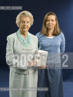 Charlotte Mosley, The Dowager Duchess of Devonshire with editor Deborah Devonshire at The Edinburgh International Book Festival 2008.Charlotte is the youngest of The Mitford Sisters and they have written a book about the collective correspondence of the sisters over eight decades about Twentieth Century life..Copyright©Geraint Lewis/Writer Pictures/Rosebud2