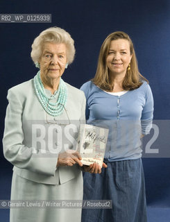 Charlotte Mosley, The Dowager Duchess of Devonshire with editor Deborah Devonshire at The Edinburgh International Book Festival 2008.Charlotte is the youngest of The Mitford Sisters and they have written a book about the collective correspondence of the sisters over eight decades about Twentieth Century life..Copyright©Geraint Lewis/Writer Pictures/Rosebud2