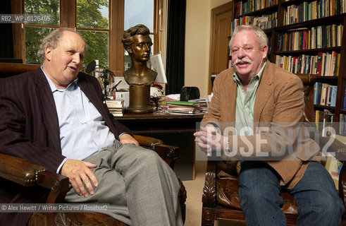 Alexander McCall-Smith & Armistead Maupin.  .The masters of serial novels meet at Alexanders home in Edinburgh...Copyright©Alex Hewitt/Writer Pictures/Rosebud2