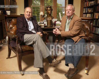 Alexander McCall-Smith & Armistead Maupin.  .The masters of serial novels meet at Alexanders home in Edinburgh...Copyright©Alex Hewitt/Writer Pictures/Rosebud2