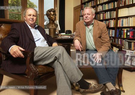 Alexander McCall-Smith & Armistead Maupin.  .The masters of serial novels meet at Alexanders home in Edinburgh...Copyright©Alex Hewitt/Writer Pictures/Rosebud2