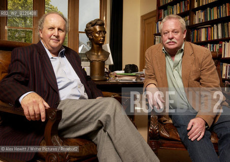 Alexander McCall-Smith & Armistead Maupin.  .The masters of serial novels meet at Alexanders home in Edinburgh...Copyright©Alex Hewitt/Writer Pictures/Rosebud2