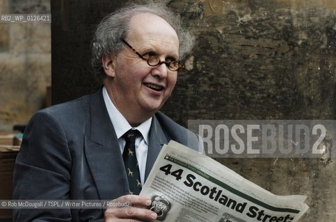 Alexander McCall Smith, Patron of the Christian Aid Book Fair for 2004..Sandy was signing copies of his books and also wrote an inscription on the first installment of 44 Scotland Street, his Scotsman Serial..Copyright©Rob McDougall/TSPL/Writer Pictures/Rosebud2