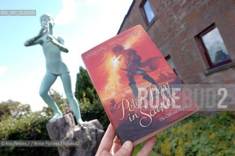 Geraldine McCaughrean the author of the official sequel to J.M.Barries Peter Pan.. Peter Pan in Scarlet..photographed at J.M.Barries birth place, in Kirriemuir...Copyright©Alan Peebles//Writer Pictures/Rosebud2