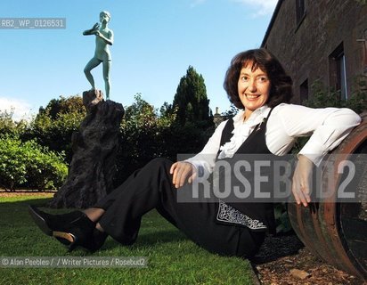 Geraldine McCaughrean the author of the official sequel to J.M.Barries Peter Pan.. Peter Pan in Scarlet..photographed at J.M.Barries birth place, in Kirriemuir...Copyright©Alan Peebles//Writer Pictures/Rosebud2