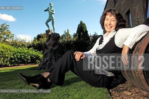 Geraldine McCaughrean the author of the official sequel to J.M.Barries Peter Pan.. Peter Pan in Scarlet..photographed at J.M.Barries birth place, in Kirriemuir...Copyright©Alan Peebles//Writer Pictures/Rosebud2