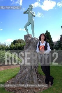 Geraldine McCaughrean the author of the official sequel to J.M.Barries Peter Pan.. Peter Pan in Scarlet..photographed at J.M.Barries birth place, in Kirriemuir...Copyright©Alan Peebles//Writer Pictures/Rosebud2