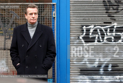 Writer William McIlvanney outside the public library in Sinclair Street, Glasgow. ..copyright©Robert Perry/TSPL/Writer Pictures/Rosebud2