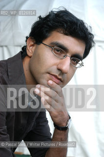British writer Kamran Nazeer, author of Send In The Idiots at the Edinburgh International Book Festival...Copyright©Pascal Saez/Writer Pictures/Rosebud2